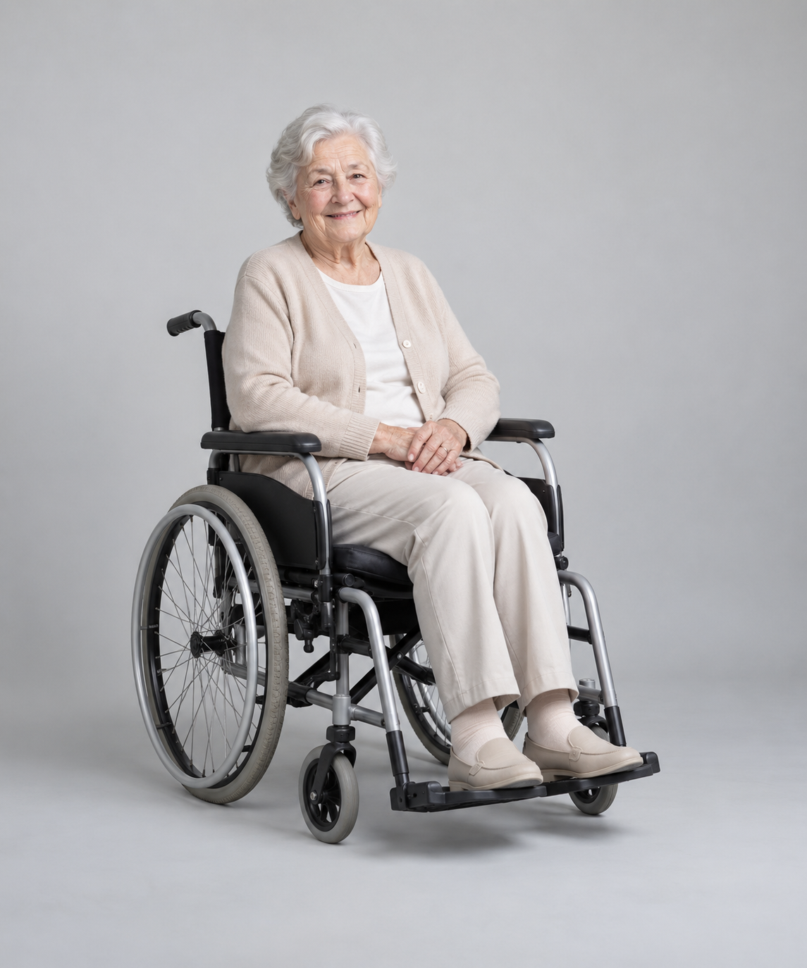 E-Passbild für Seniorin im Rollstuhl bei ND Fotografie